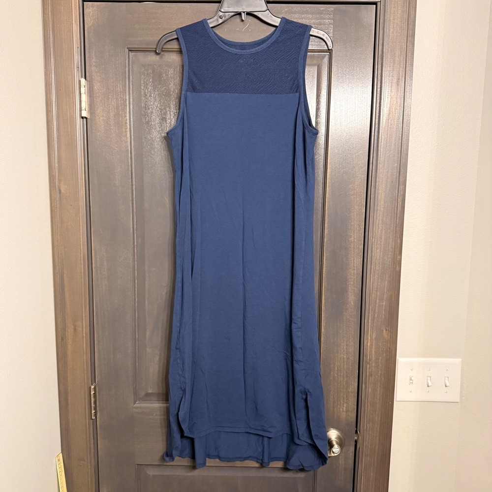 Sherpa Adventure Gear Blue‎ Sleeveless UPF 40 Organic Cotton Modal Dress Large